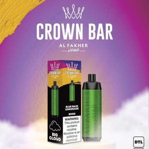 CROWN BAR ALFAKHER BLUE RAZZ LEMONADE - 8000 PUFFS