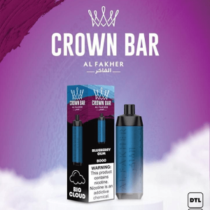 CROWN BAR ALFAKHER BLUEBERRY BUBBLE GUM - 8000 PUFFS