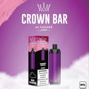 CROWN BAR ALFAKHER CHERRY RASPBERRY - 8000 PUFFS