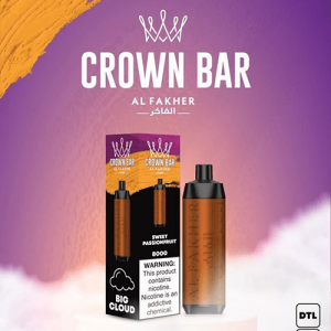 CROWN BAR ALFAKHER SWEET PASSIONFRUIT - 8000 PUFFS