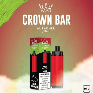 CROWN BAR ALFAKHER TWO APPLE - 8000 PUFFS